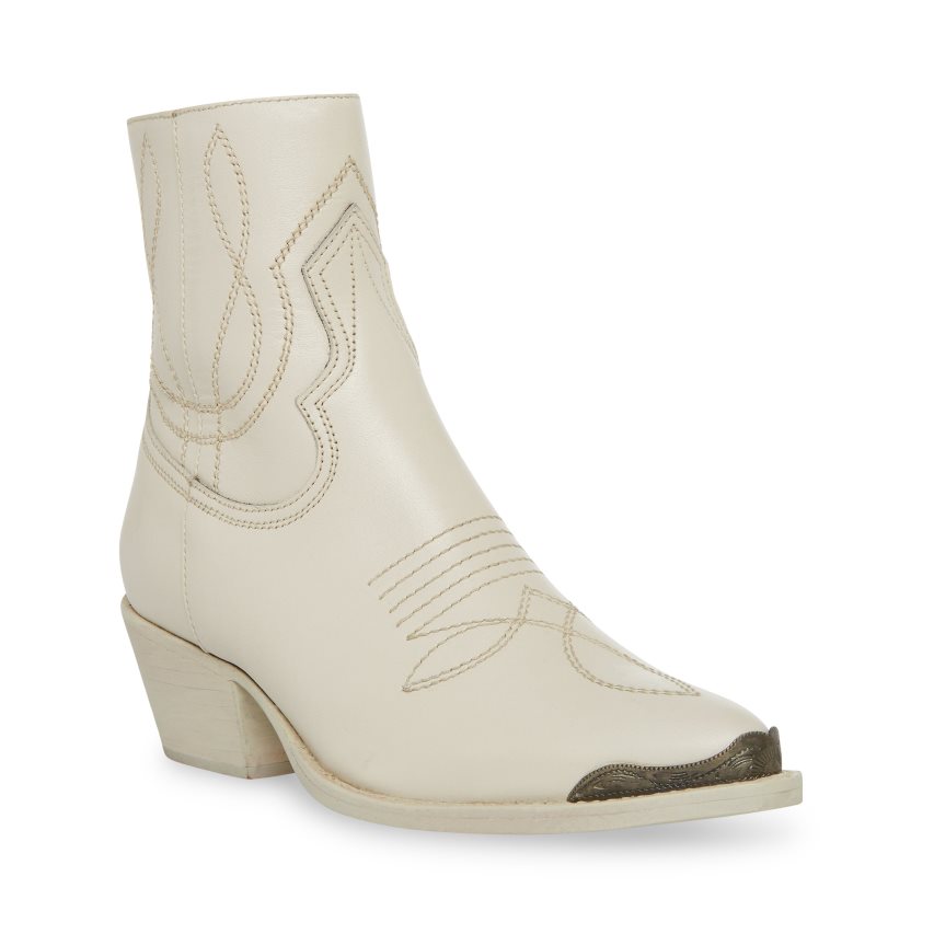 Botines Steve Madden son Cuero Mujer Creme | ES XM0319